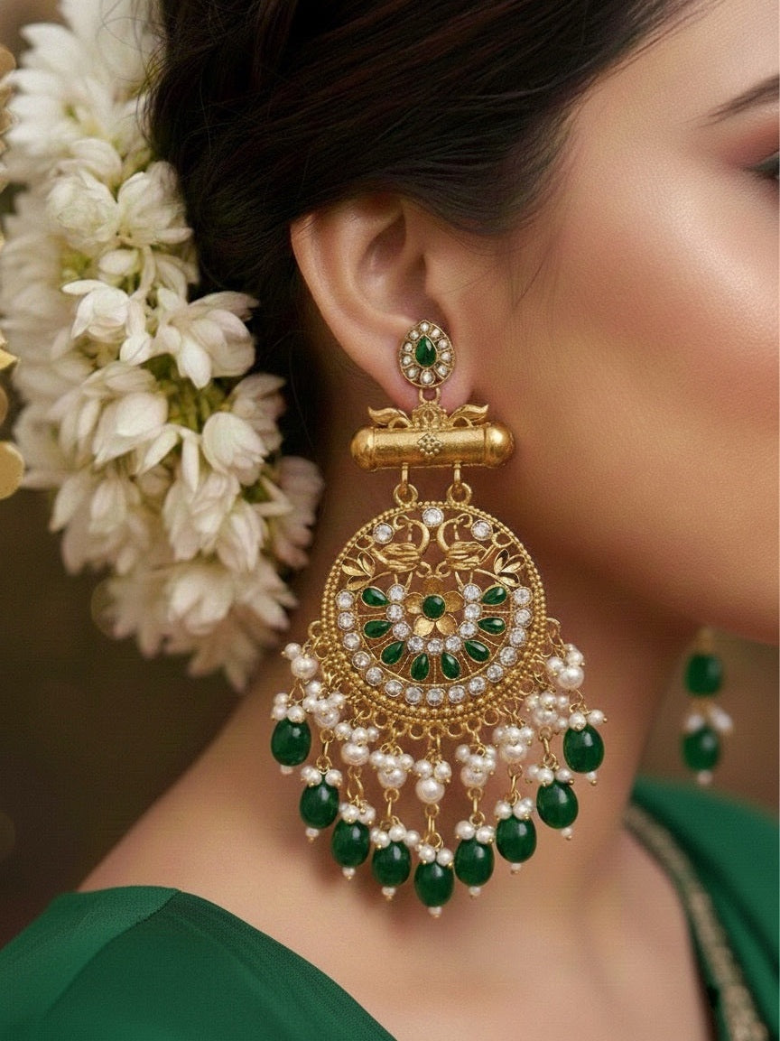 Anarkali Pearl Chandbali