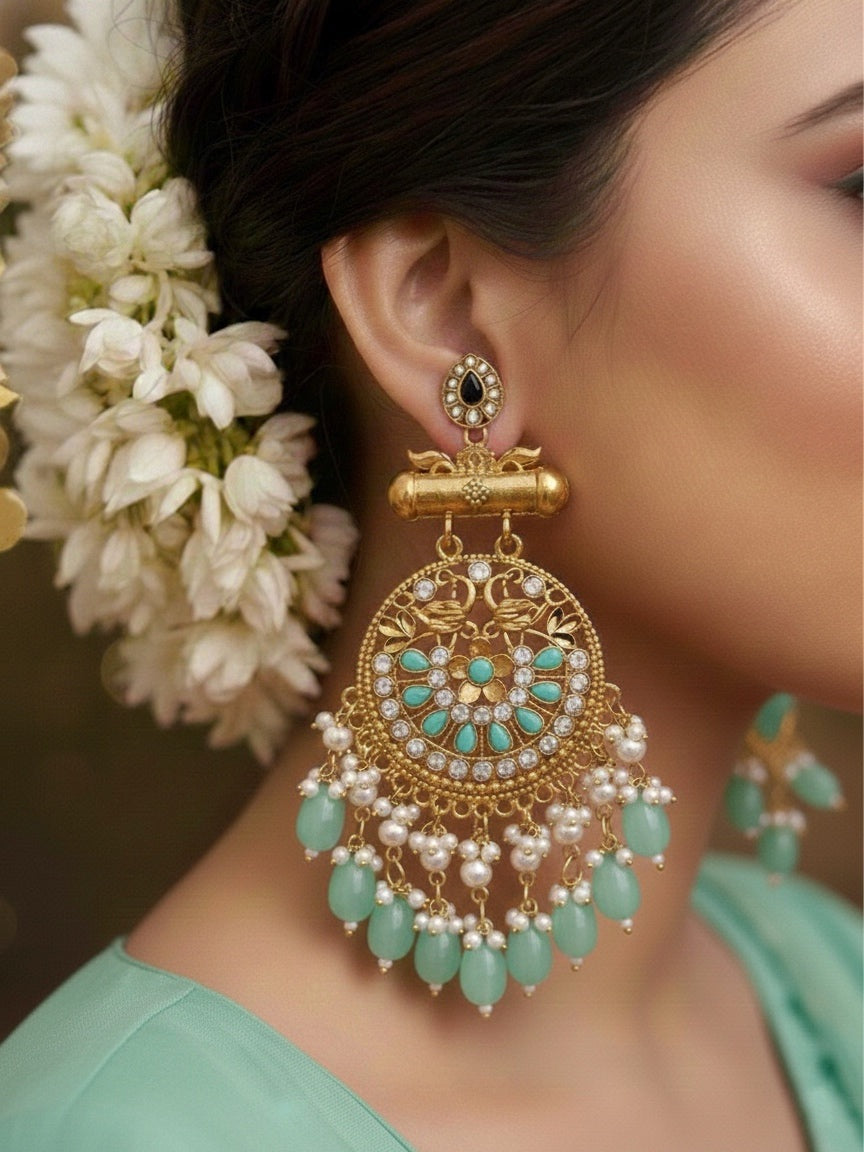 Anarkali Pearl Chandbali