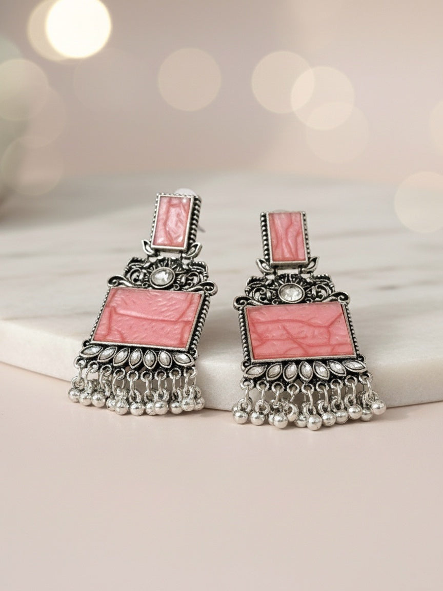 Boho Metallic Ghungroo Earrings