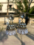 Nazaakat Gold-Toned Kundan Chandelier Jhumka