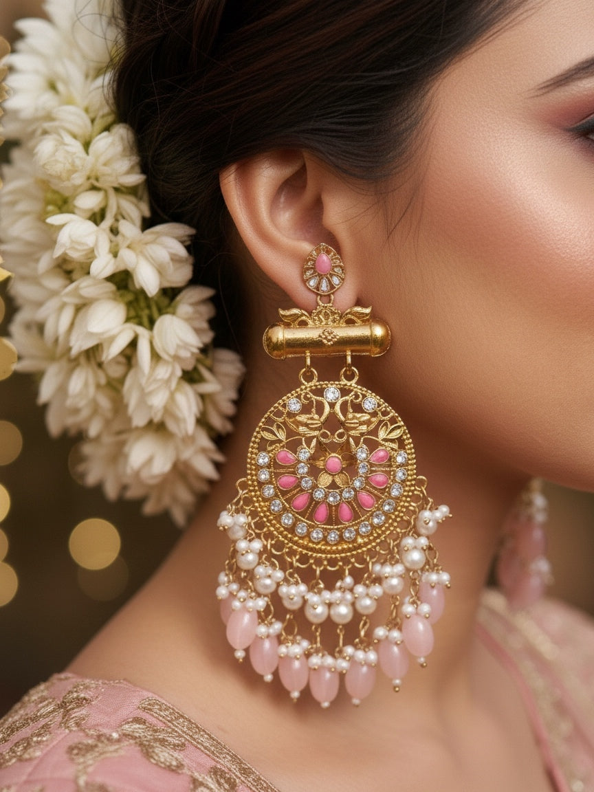 Anarkali Pearl Chandbali
