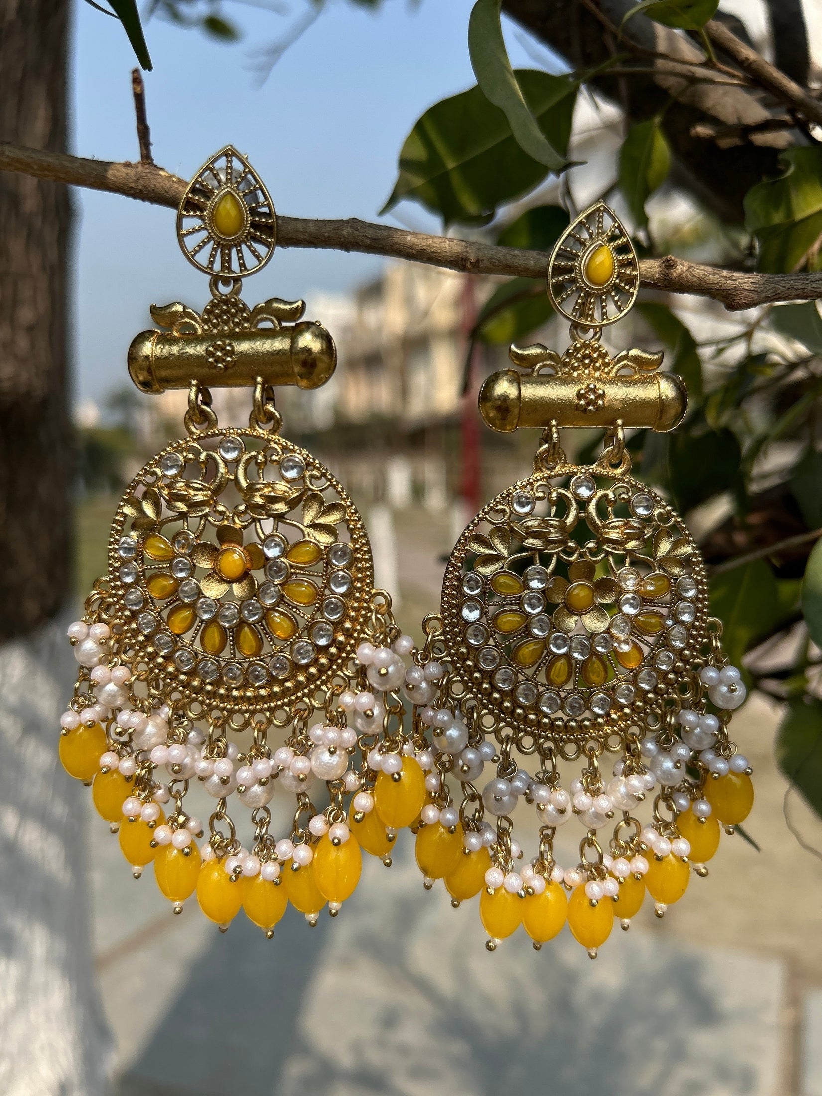 Anarkali Pearl Chandbali