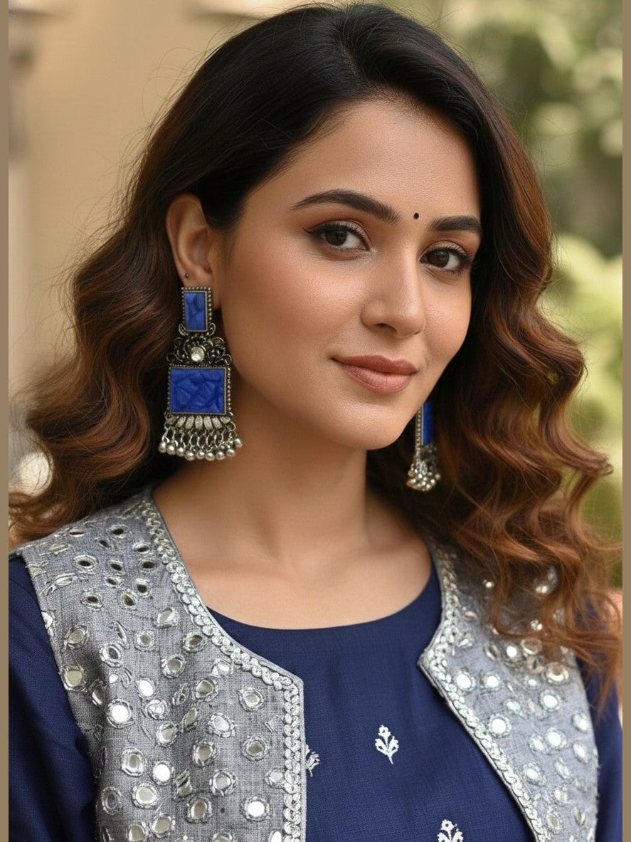 Boho Metallic Ghungroo Earrings