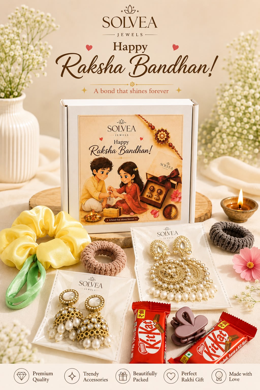 Rakhi Royal Radiance Box – Jhumkas & Girly accessories