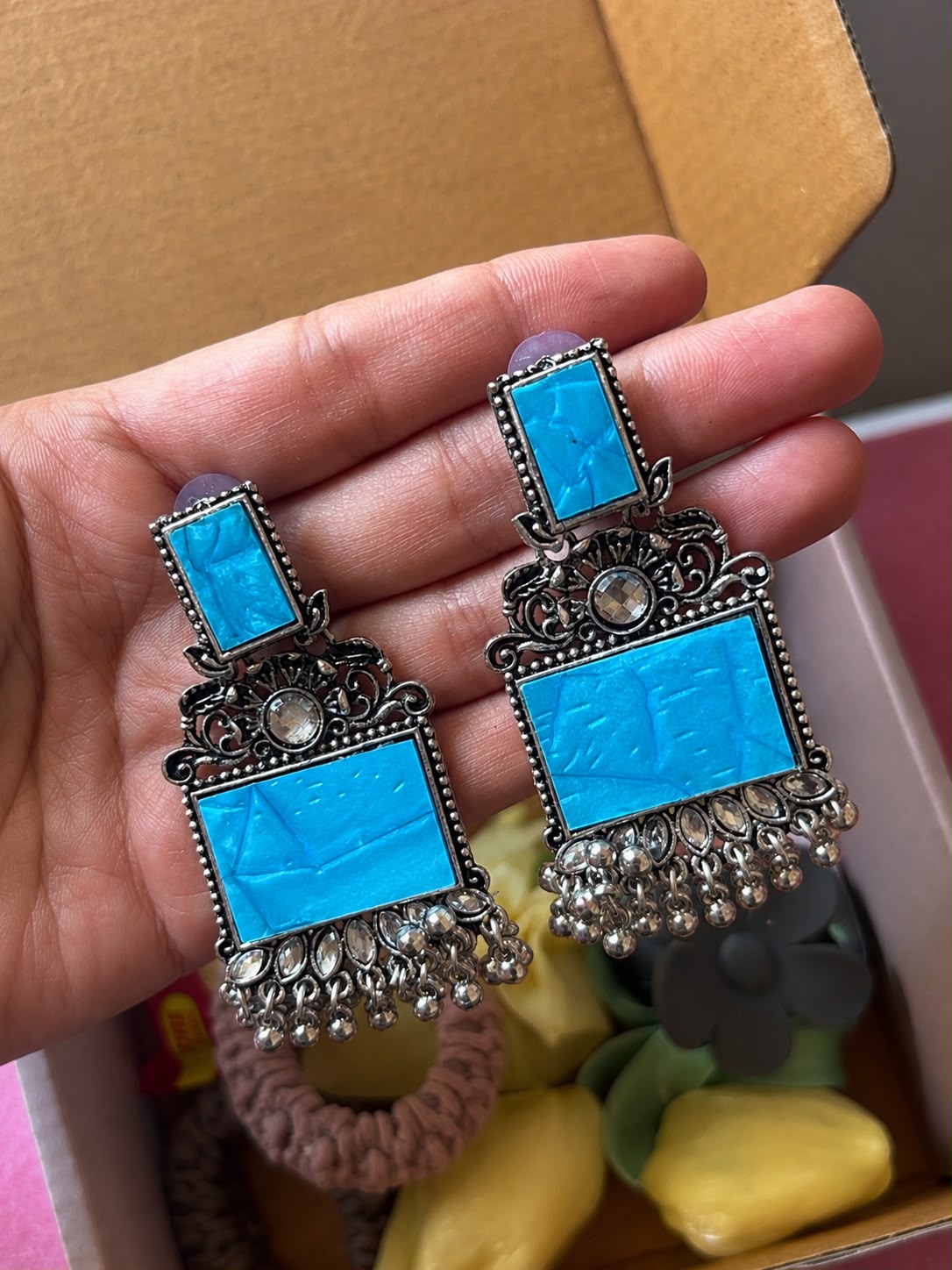 Rakhi Oxidised Elegance Box – Earrings & Girly Accessories