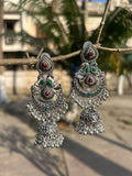 Oxidised Crescent Dome Jhumka